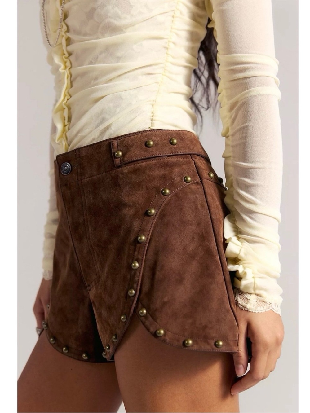 Free People Best Behavior Vegan Suede Shorts